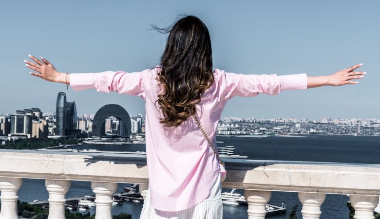 Young woman traveller